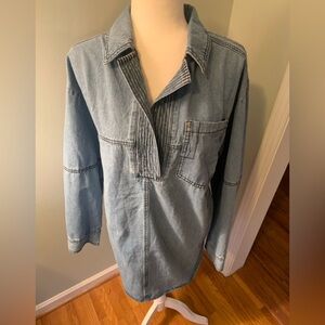 Denim Long-Sleeve Women's tunic, size XXL